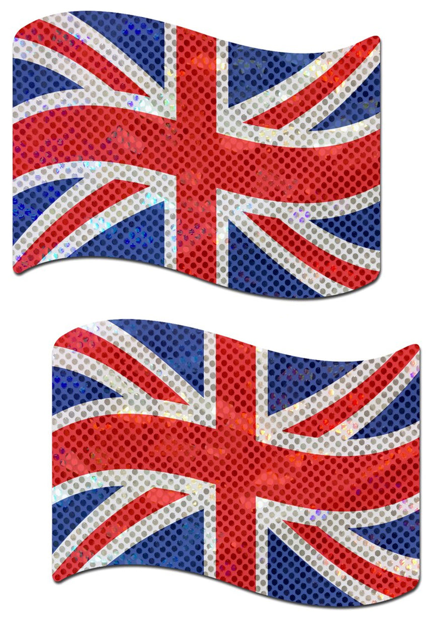 Union Jack United Kingdom Glittering Flag Nipple Pasties – 3wishes.com