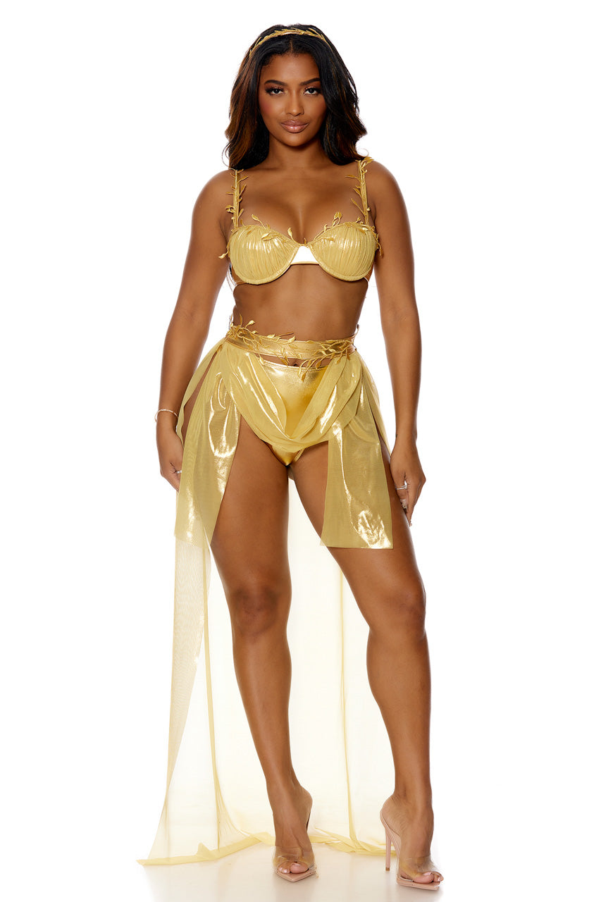 Mythical Golden Goddess Costume