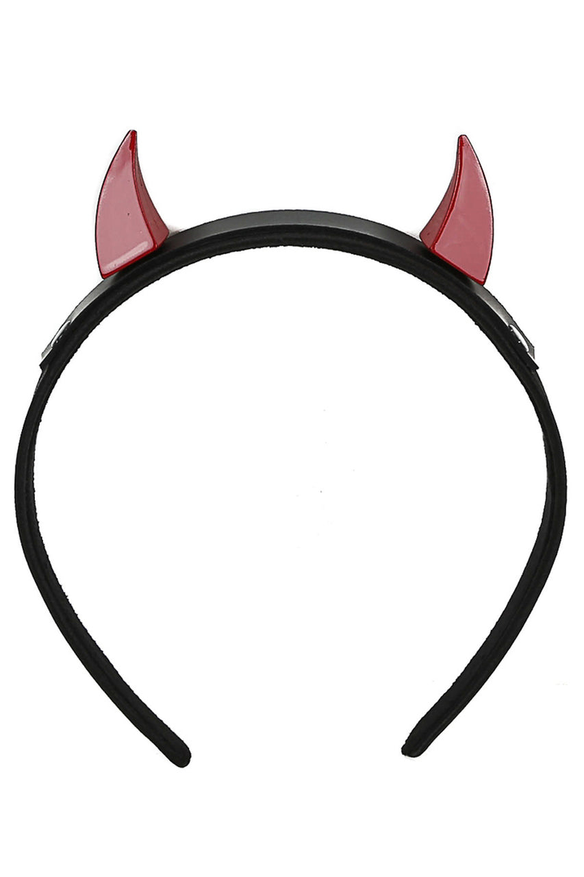 Shop these metal devil headband featuring a fetish devil headband with leather