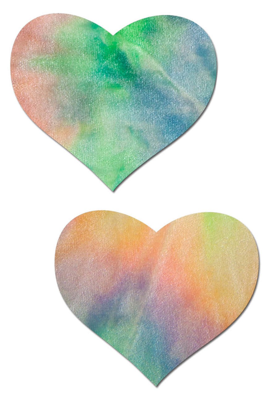 Shop these nipple stickers that feature rainbow velvet hearts made exclusively with J Valentine