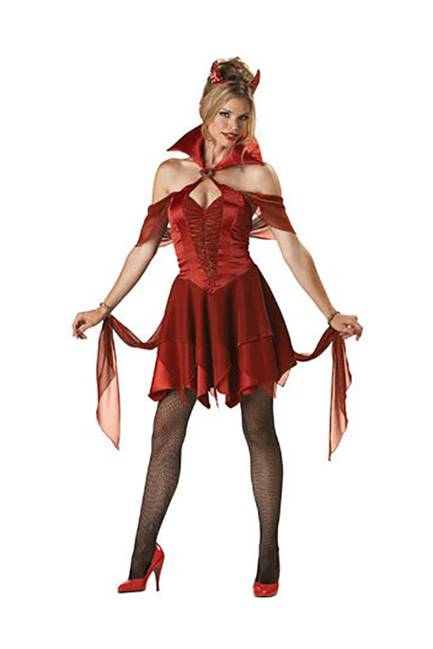 Sizzlin' Hot Devil Costume, Womens Red Devil Halloween Costume ...