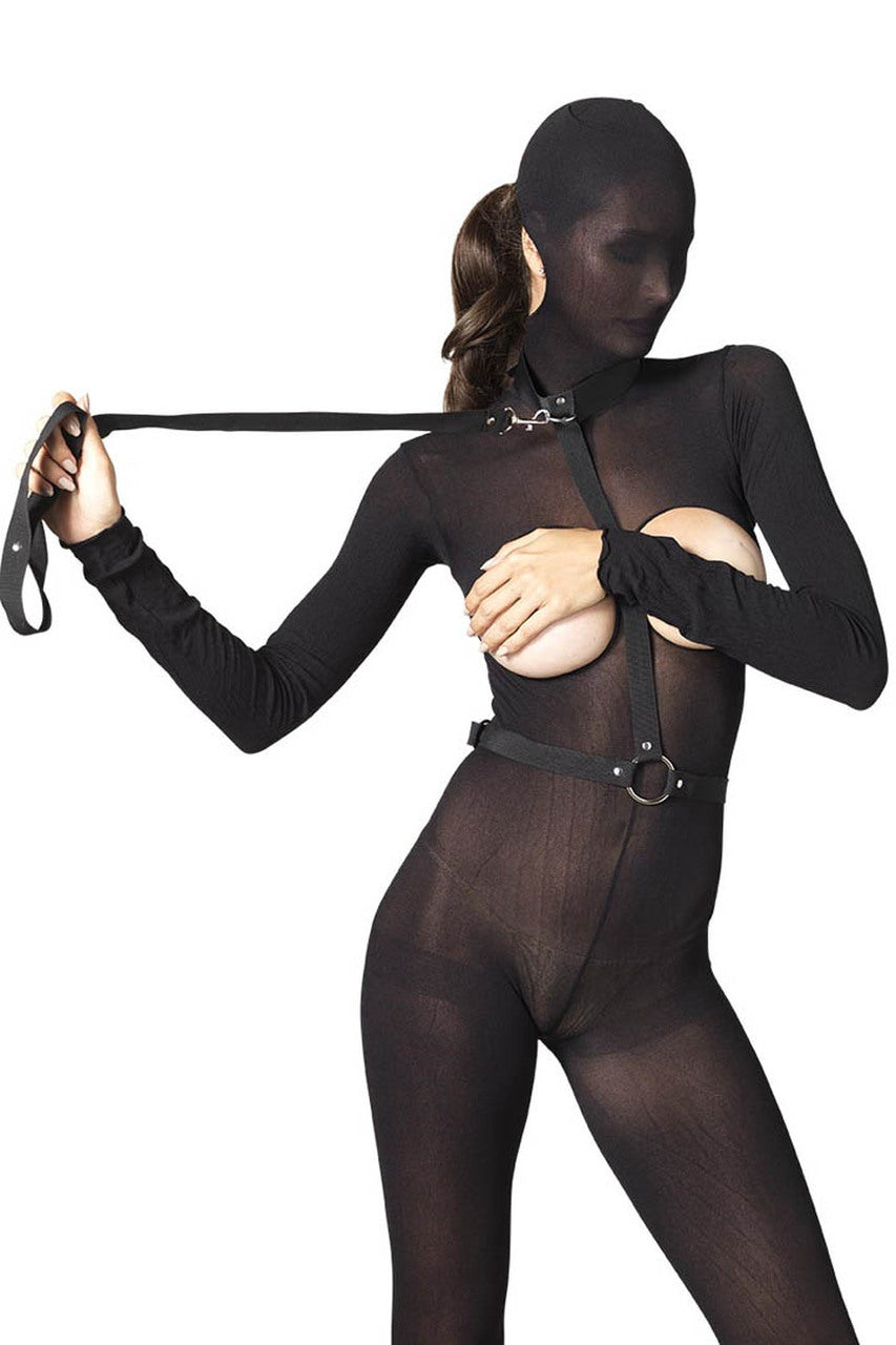 BDSM leash and harness, bondage harness and leash