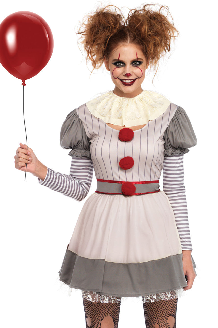 Creepy Clown Costume, Womens Scary Clown Costume – 3wishes.com