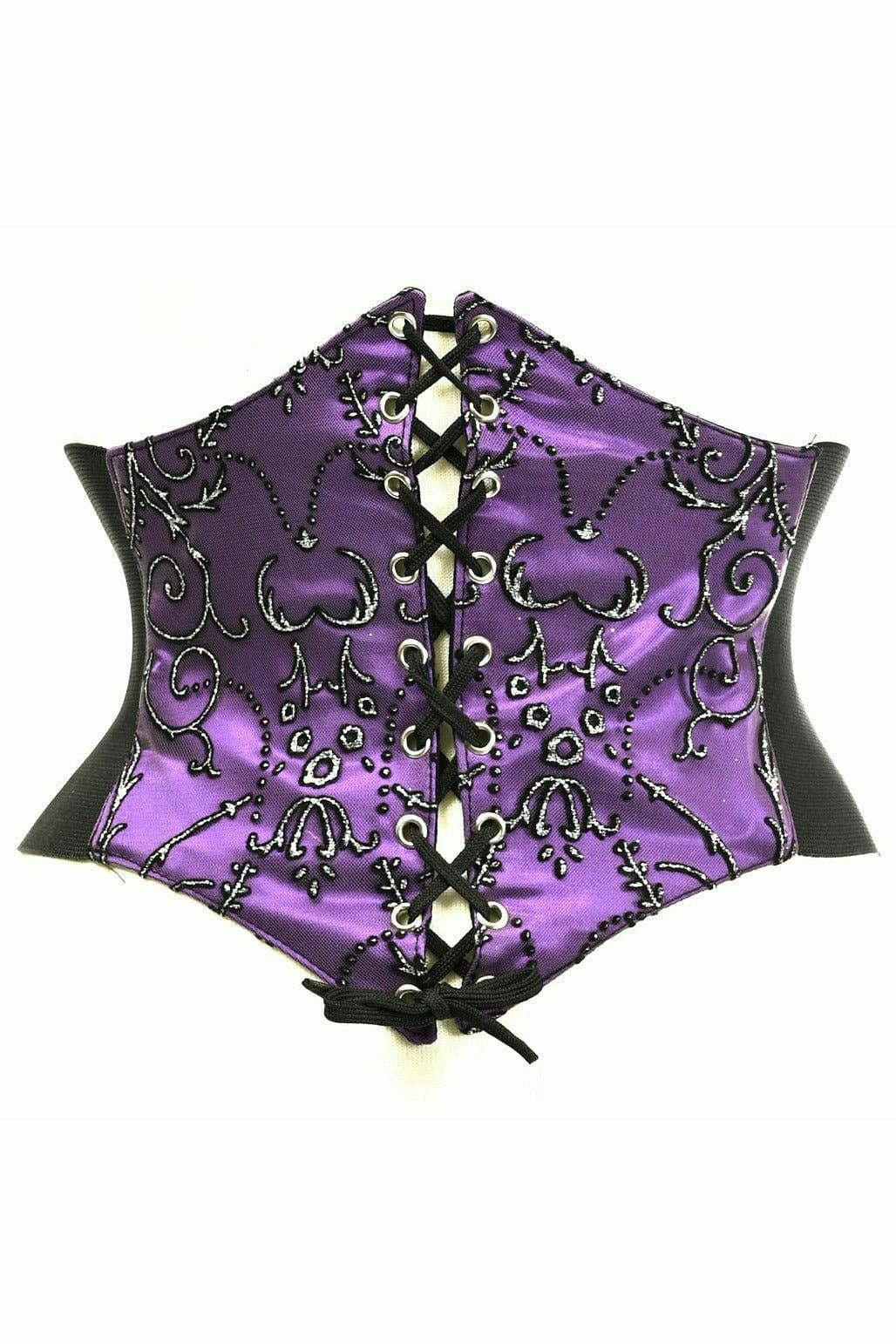 Purple Lace Corset Belt Cincher