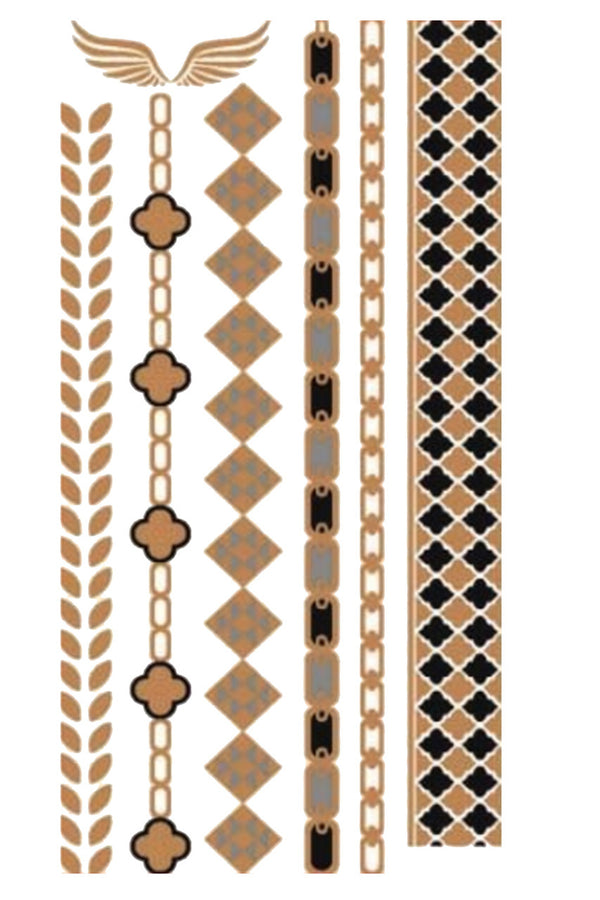 Metallic Gold Tattoos Fake