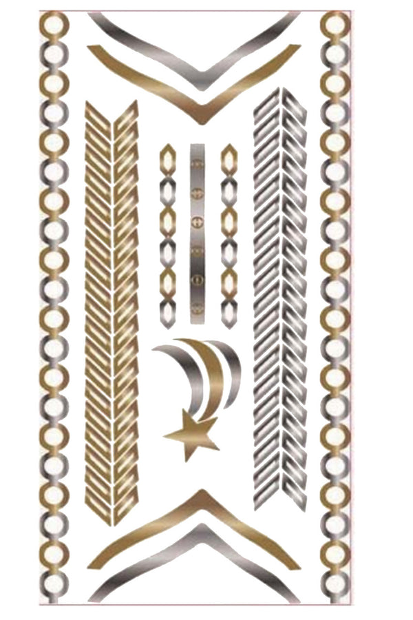 Metallic Gold Sticker Tattoos