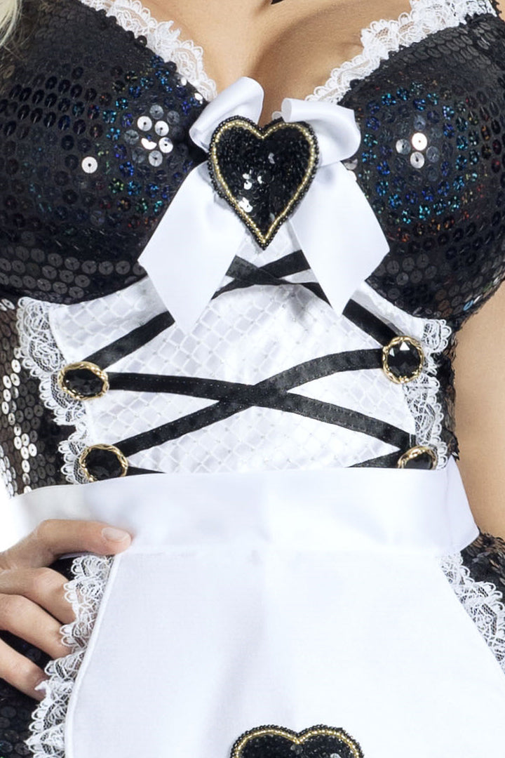 Sequin maid costume