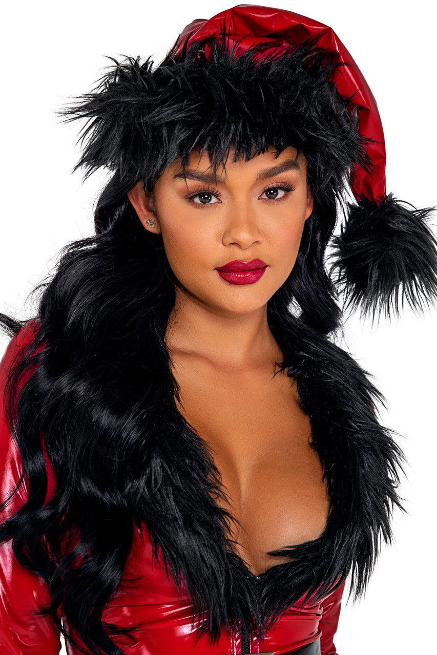 Vinyl and Fur Santa Hat
