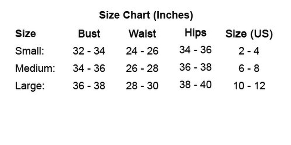 Roma Costumes Size Chart by Julbie
