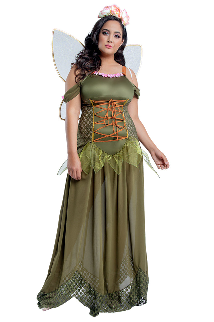 Plus Size Rose Fairy Princess Costume
