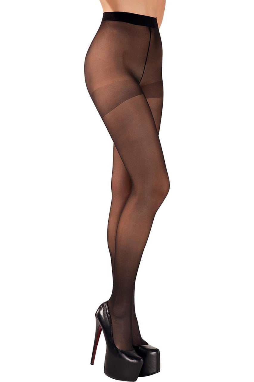 Shop these basic black nylon pantyhose that feature sheer tights