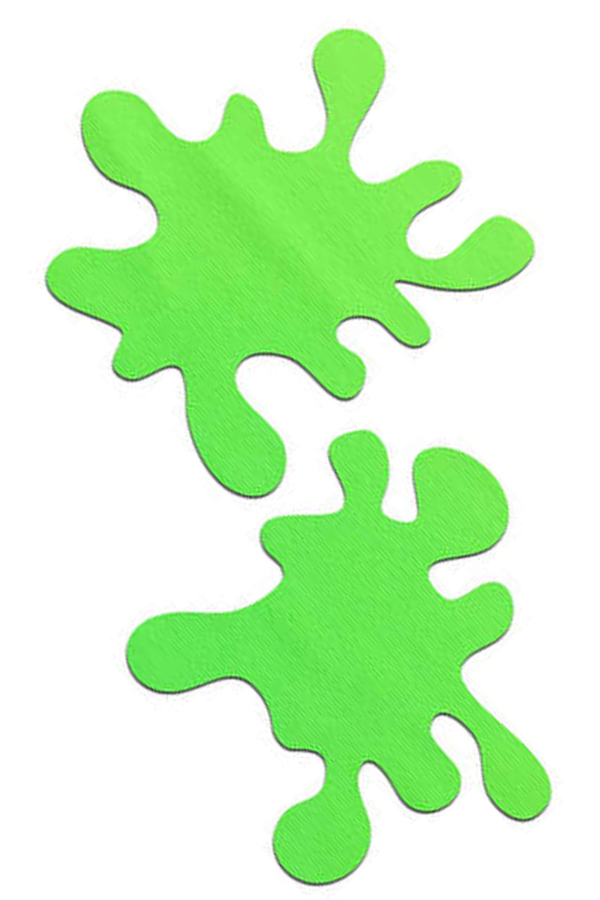 Shop these Splat Neon Green Splatter Nipple Pasties that feature neon green slime nipple covers