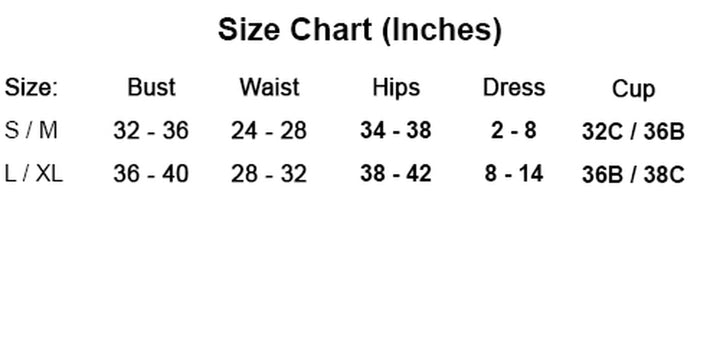 Allure size chart