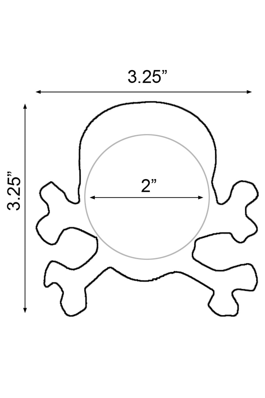 Skull &amp; crossbones nipple pasties measurements