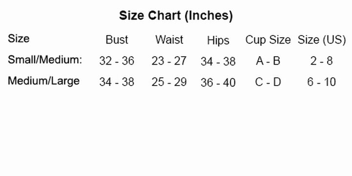 Starline lingerie size chart