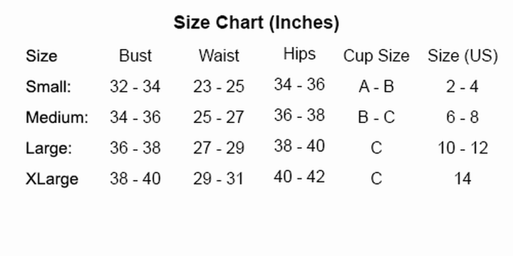 Starline size chart