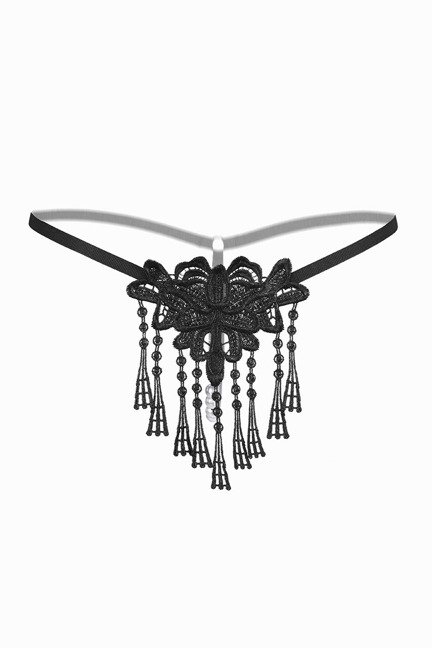 Glam Fringe and Pearls Thong