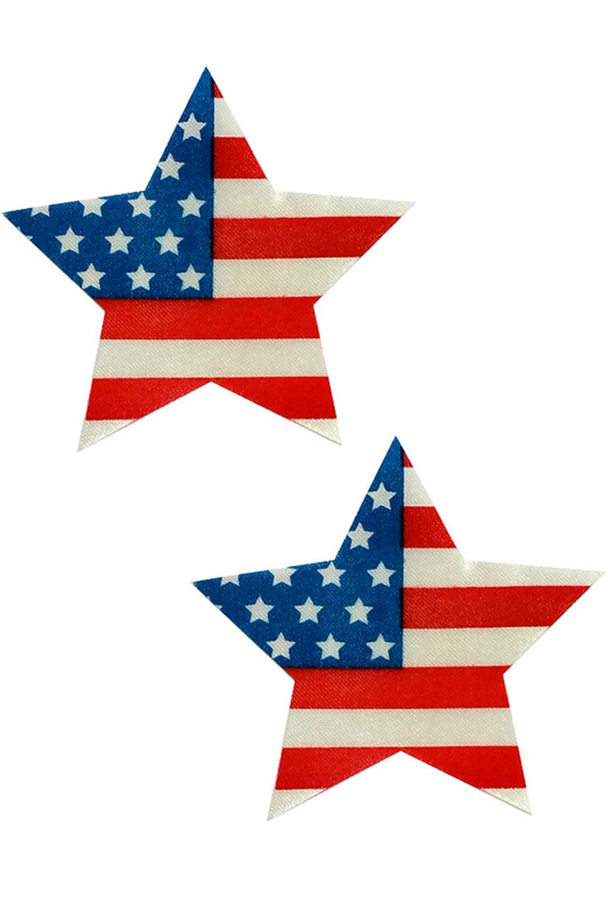 Shop women's American flag USA nipple cover pasties.