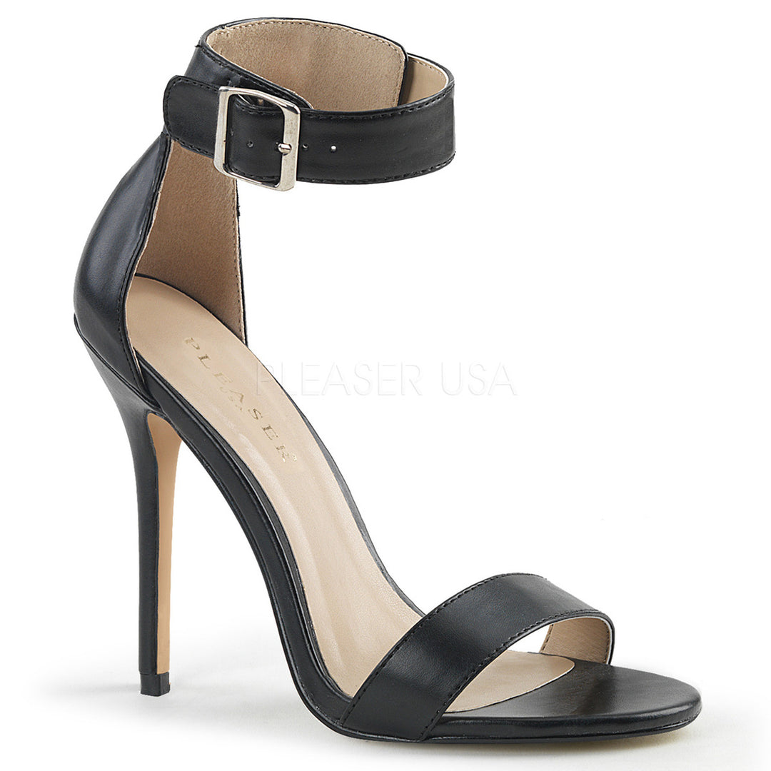 Women's sexy black 5" stiletto sandal shoes