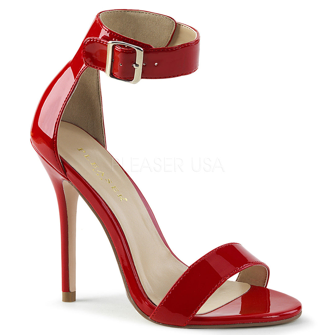 Women's red 5" heel sandal shoes