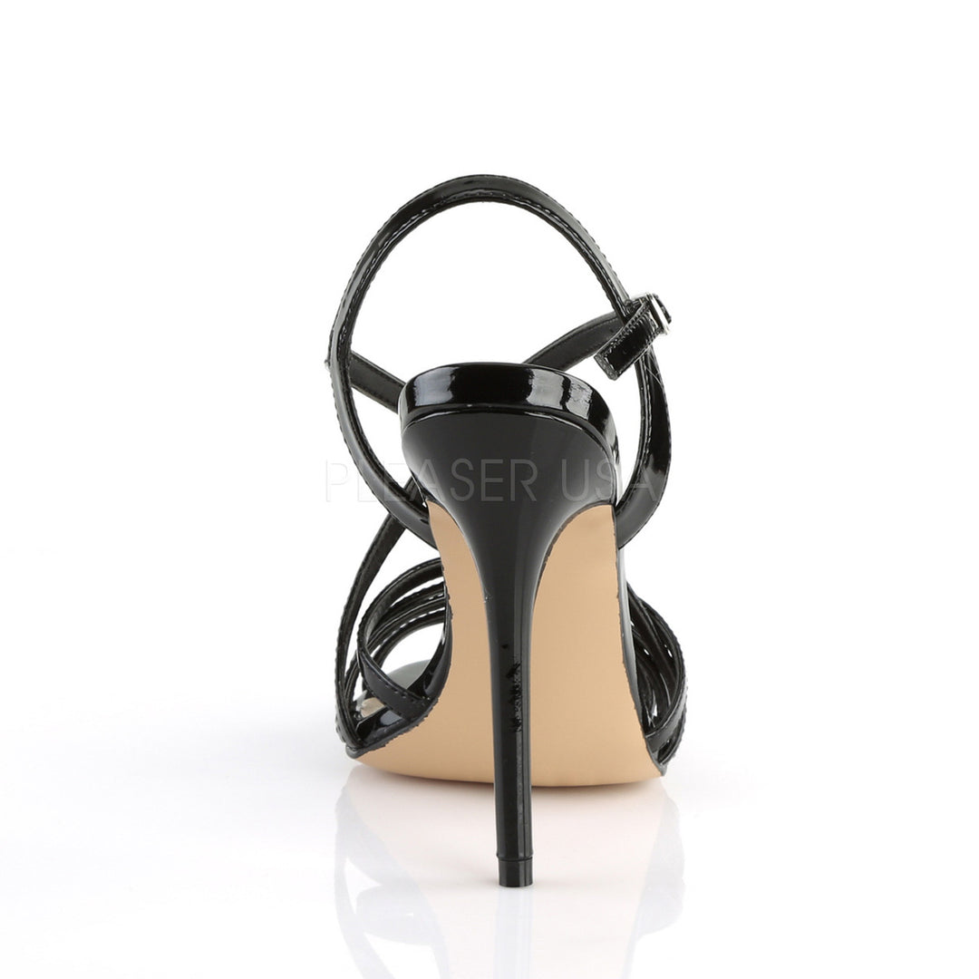 AMU13/B, 5" heels, black, sandal, shoes, pleaser shoes
