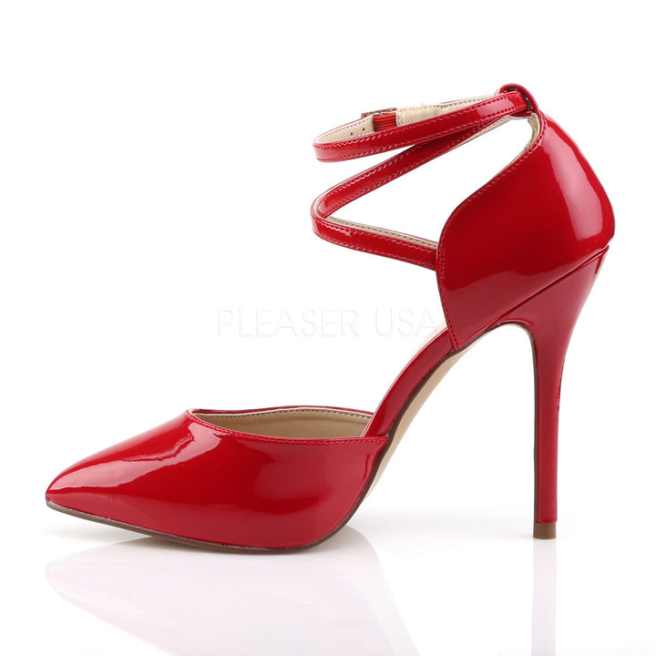 Pleaser Shoes - 5 inch stiletto women's red shoes with a 0.4" platform.