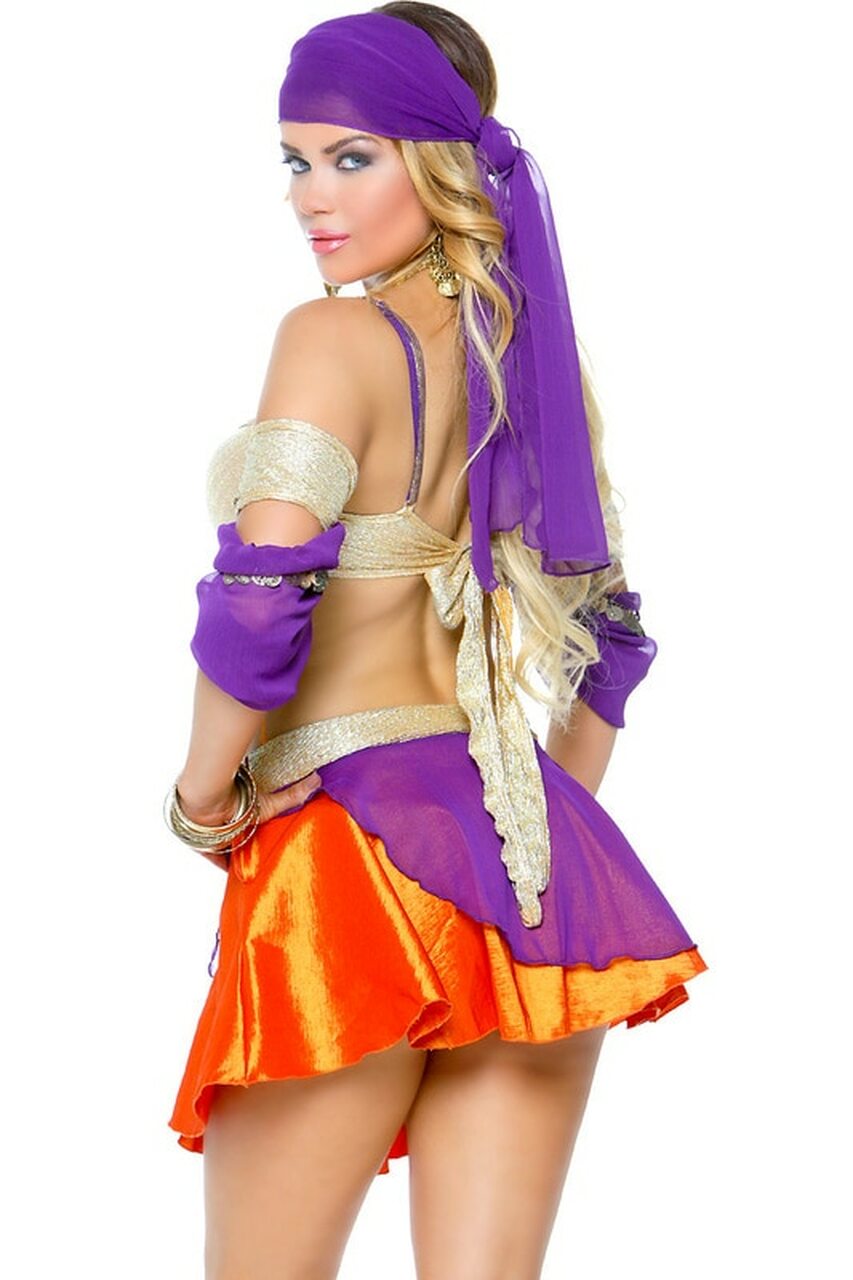 Sexy Fortune Teller Costume, Adult Gypsy Halloween Outfit 3WISHES