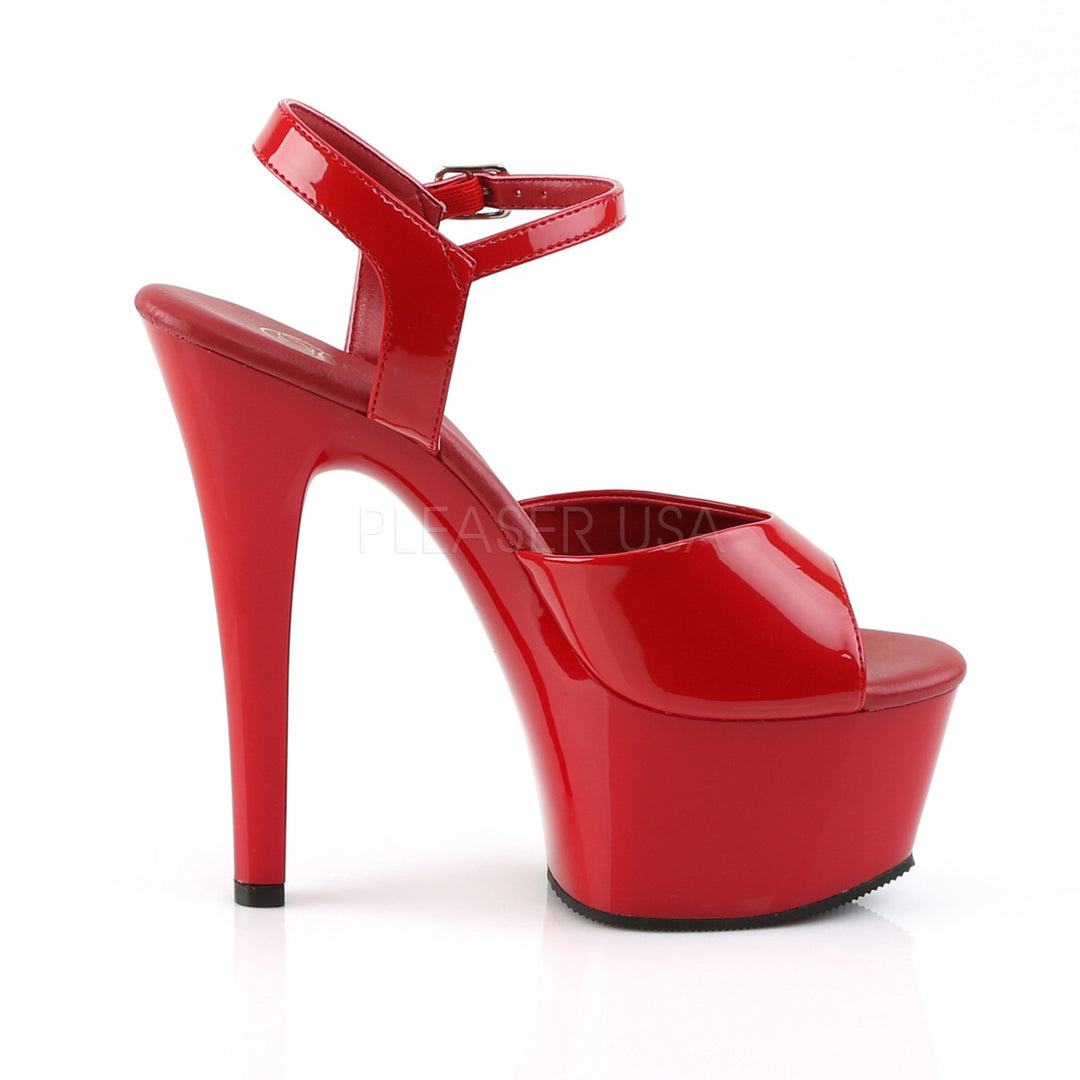 You'll love these women's red stripper heels with ankle strap, 6 inch heel, and 2.3" platform - Pleaser Shoes