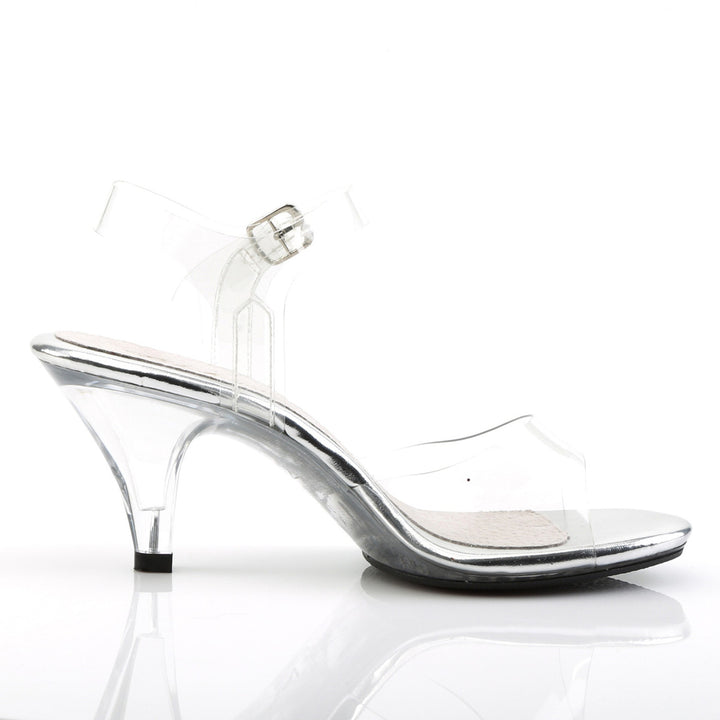 Clear 3" Heel Ankle Strap Sandal - Pleaser Shoes