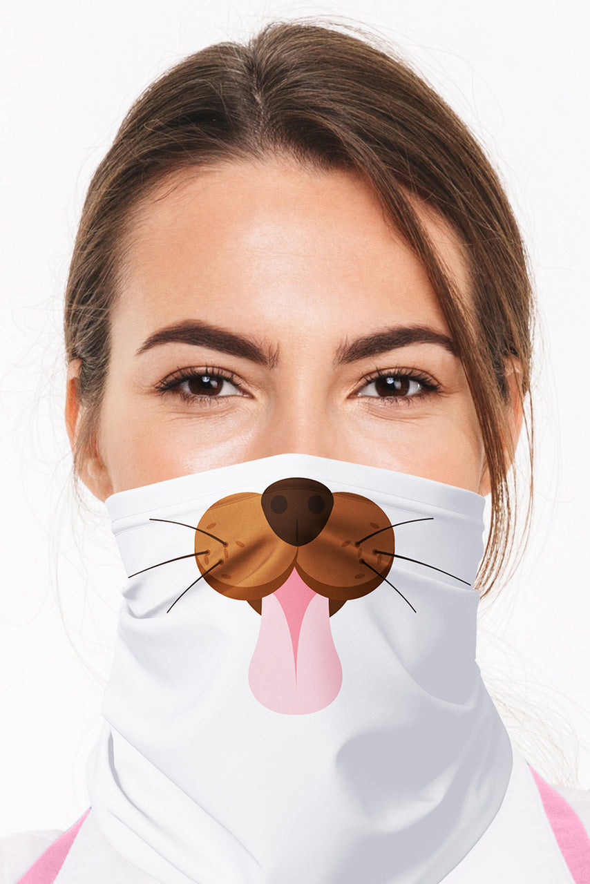 Dog Costume Gaiter Mask, Dog Mask, Dog Costume Mask, Dog Print Mask