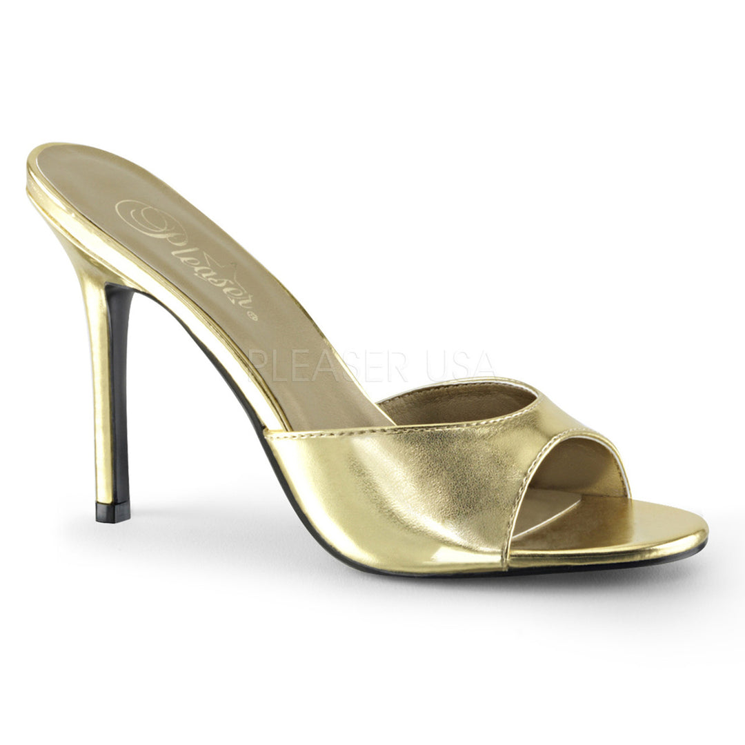 Women's Gold 4" high heel shoes