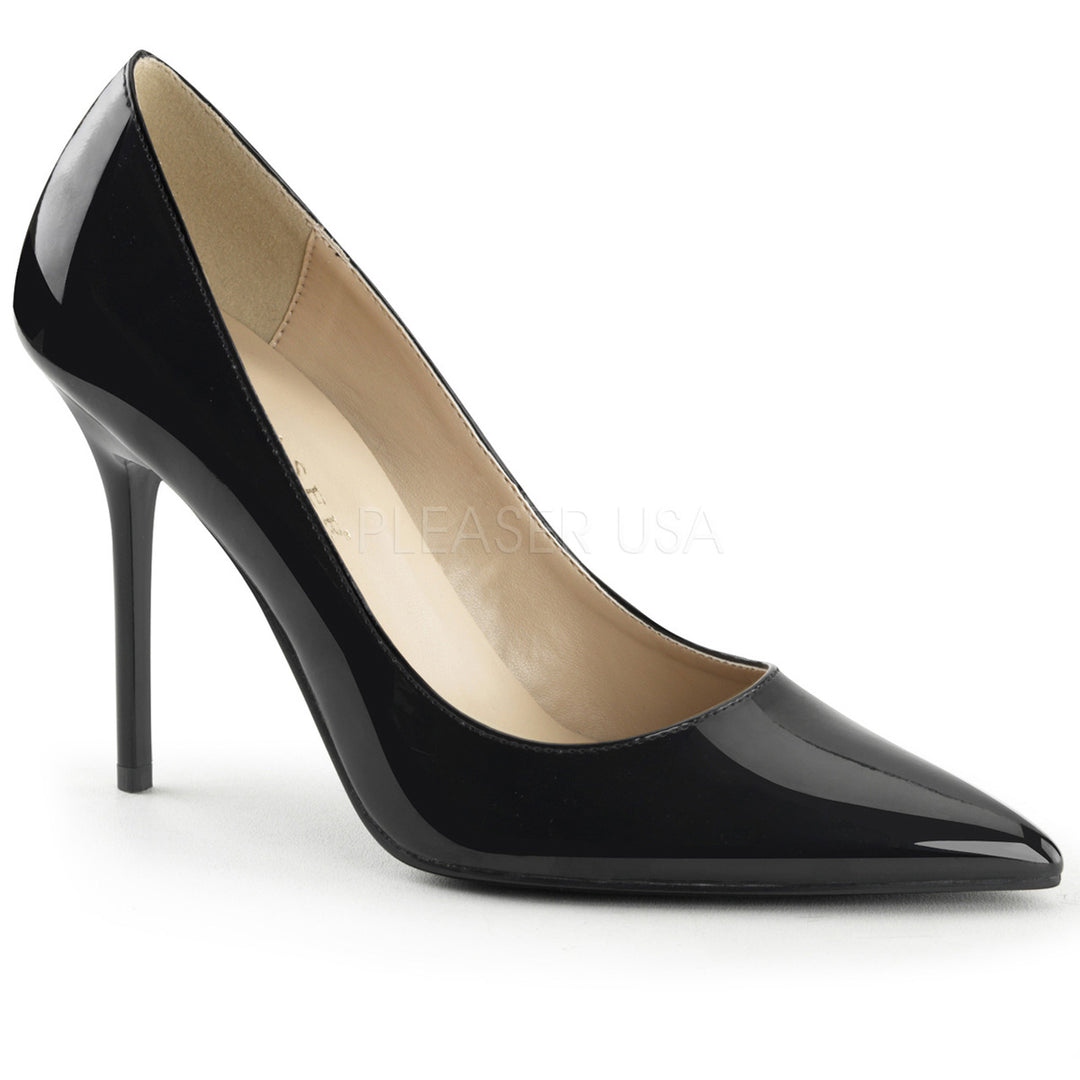 Women's Black 4" heel pointed toe shoes