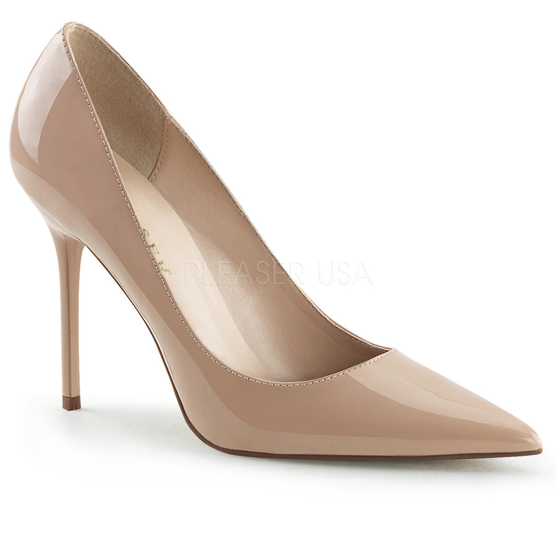 Women's beige 4" heels by Pleaser USA