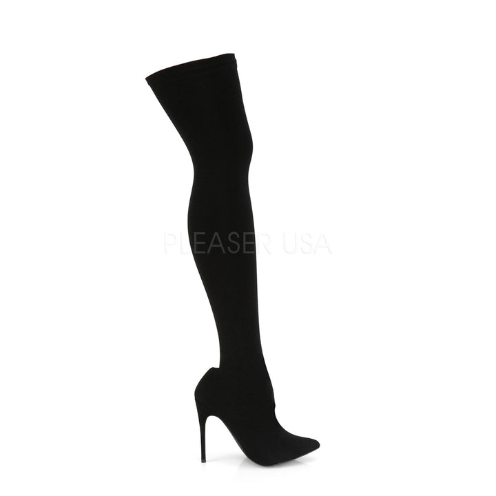 Women's black 5 inch thigh high boots - Pleaser Shoes PL-COURTLY3005/BNY