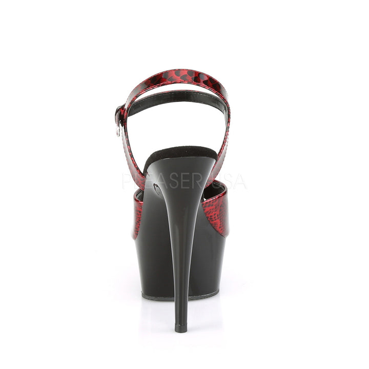 DEL609SP/RSP/M, 6" heels, red, ankle strap, sandal, ankle strap, shoes, pleaser shoes