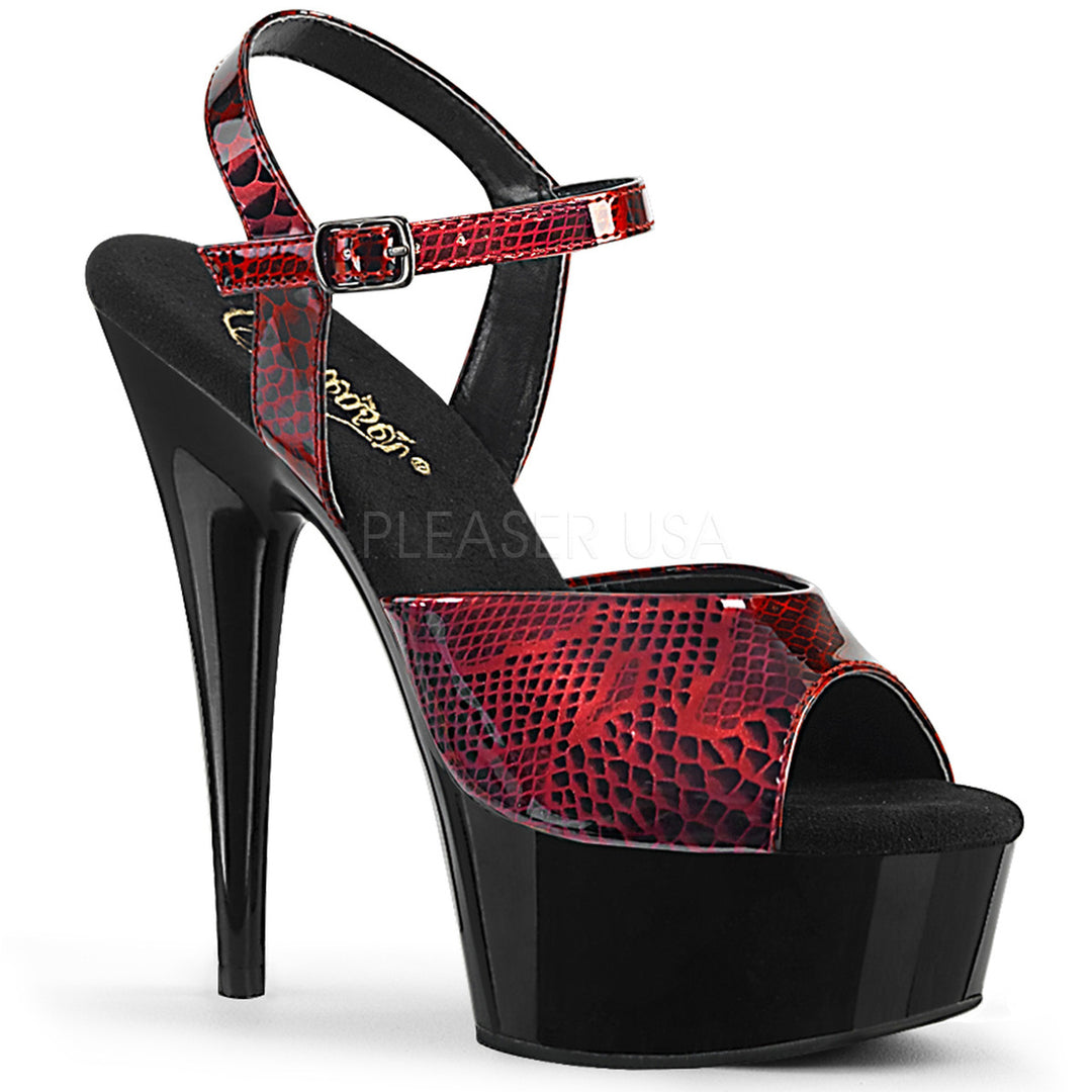 Shop women's red 6" high heel sandal shoes with a 1.8" platform