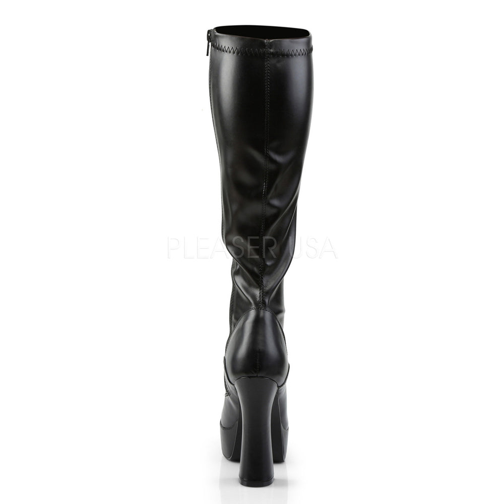 Black platform boots for women - 5" heel with 1.5" platform