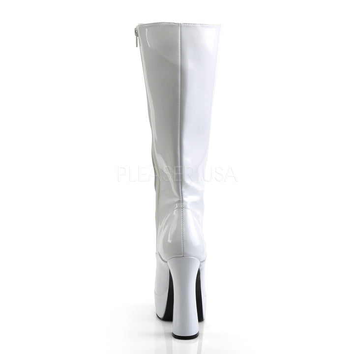 White lace-up platform boots - 5" heel with 1.5" platform