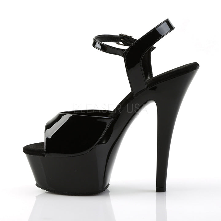Pleaser Shoes - Women's sexy black 6 inch heel stripper heels with 1.8" platform.