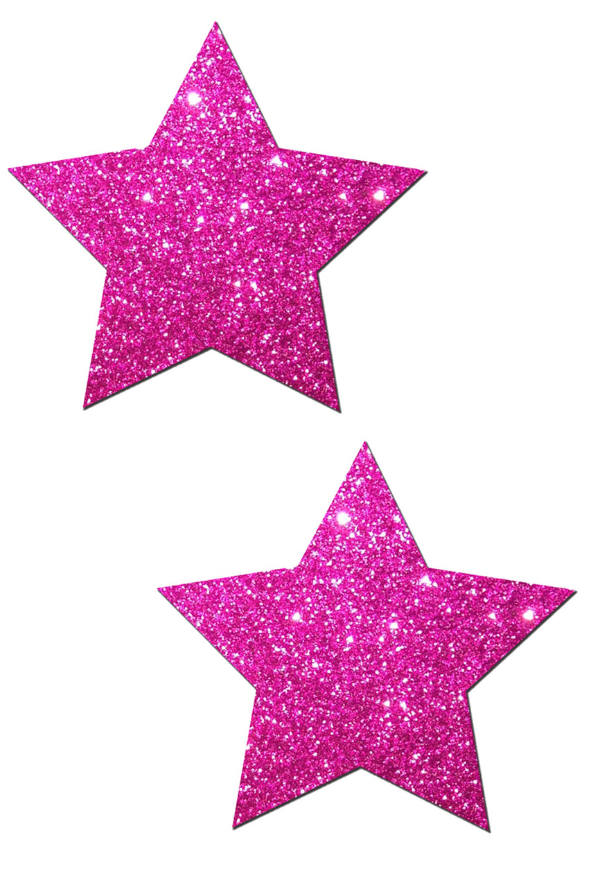 Shop women's glittery pink star nipple cover pasties