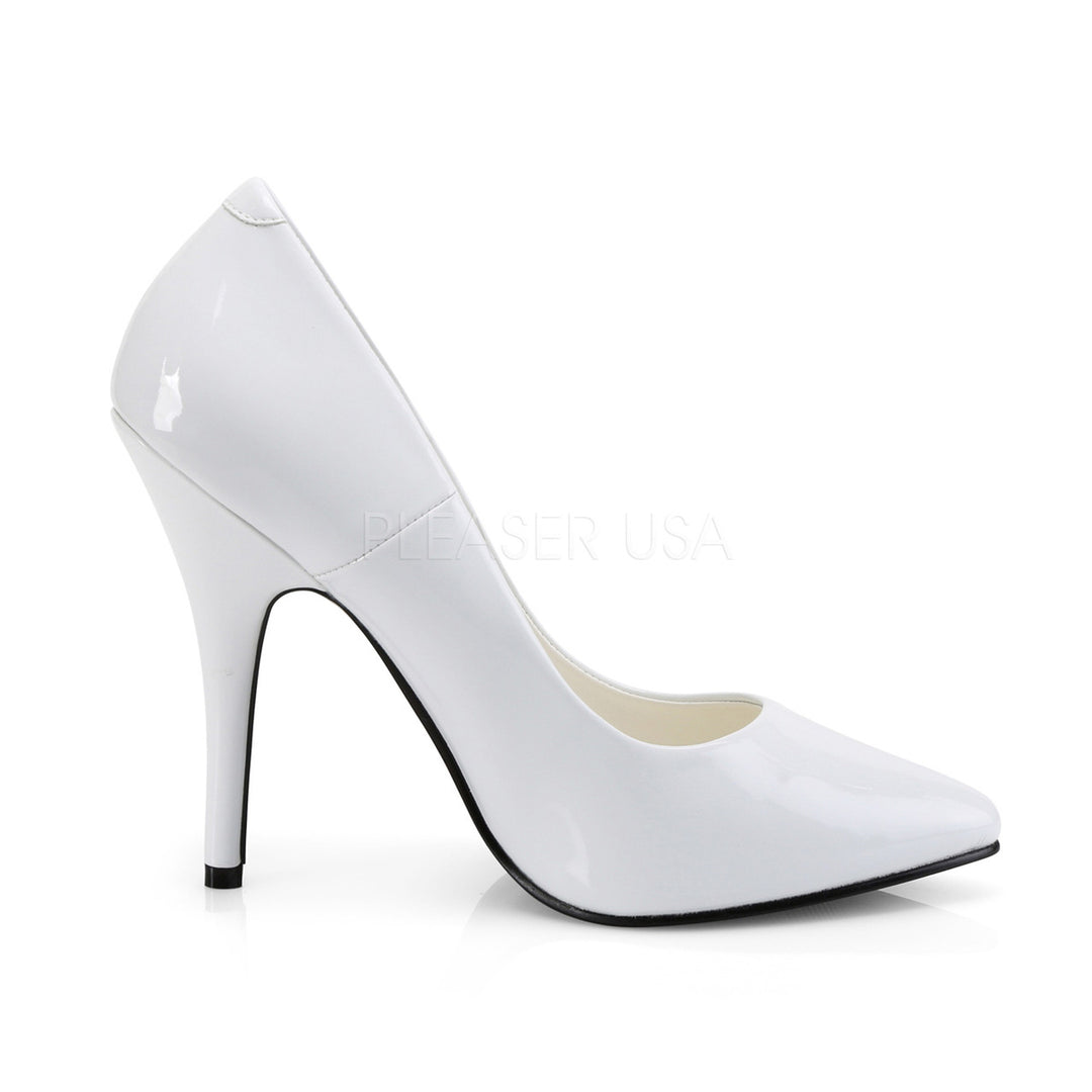 Women's 5" heel white shoes | pleaser shoes | sku: sed420/w