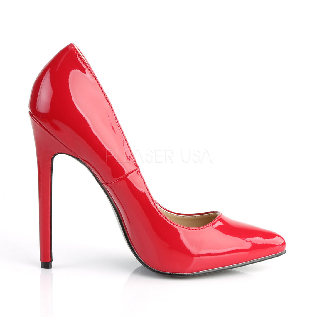 Women's 5" high heel red shoes | pleaser shoes | sku: sexy20/r