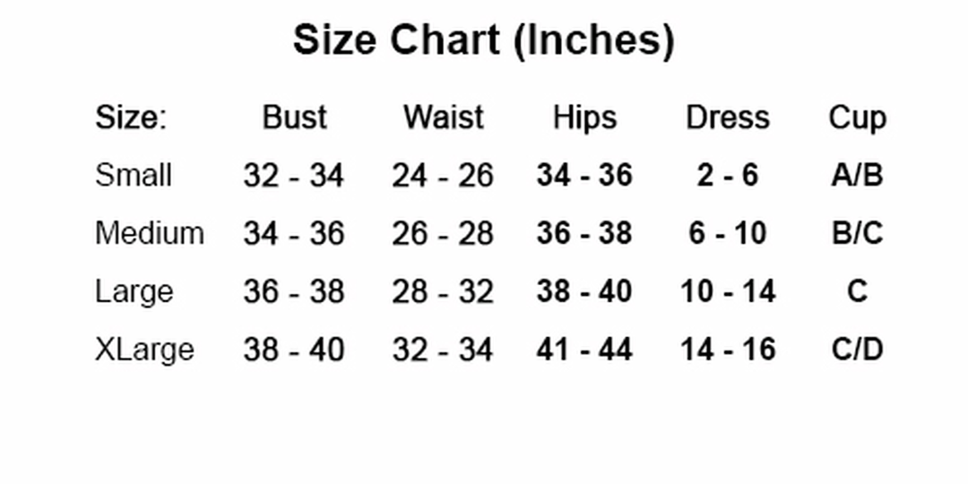 Elegant Moments size chart by Julbie