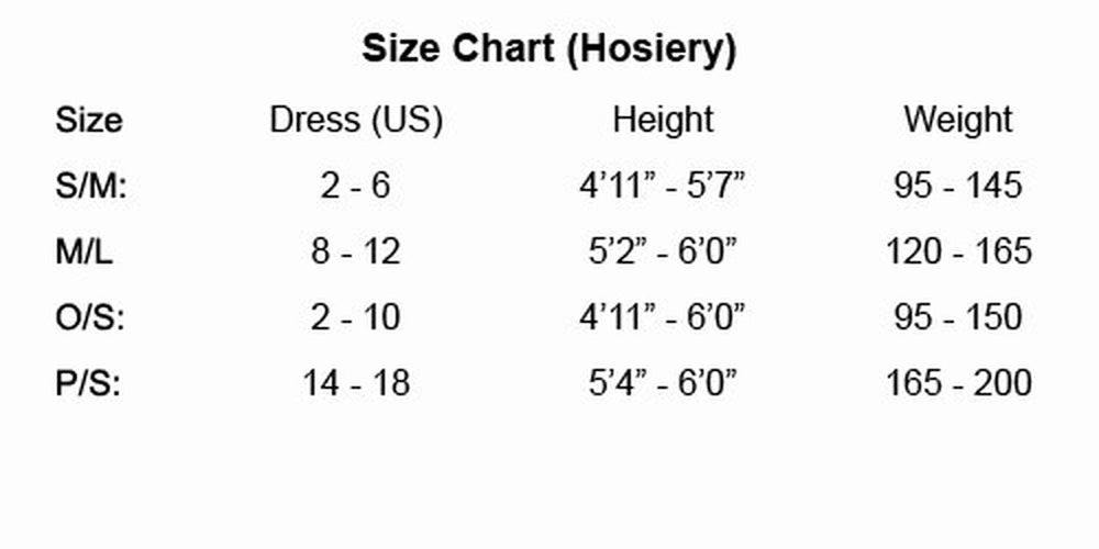 Starline size chart