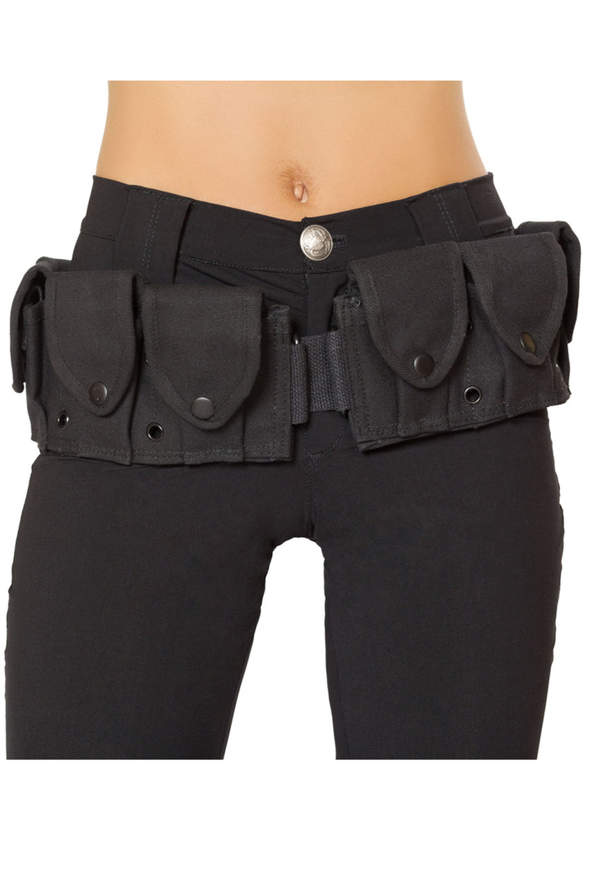 Women's utility pouch costume belt.  Great for police, sheriff, cop, or swat costumes.