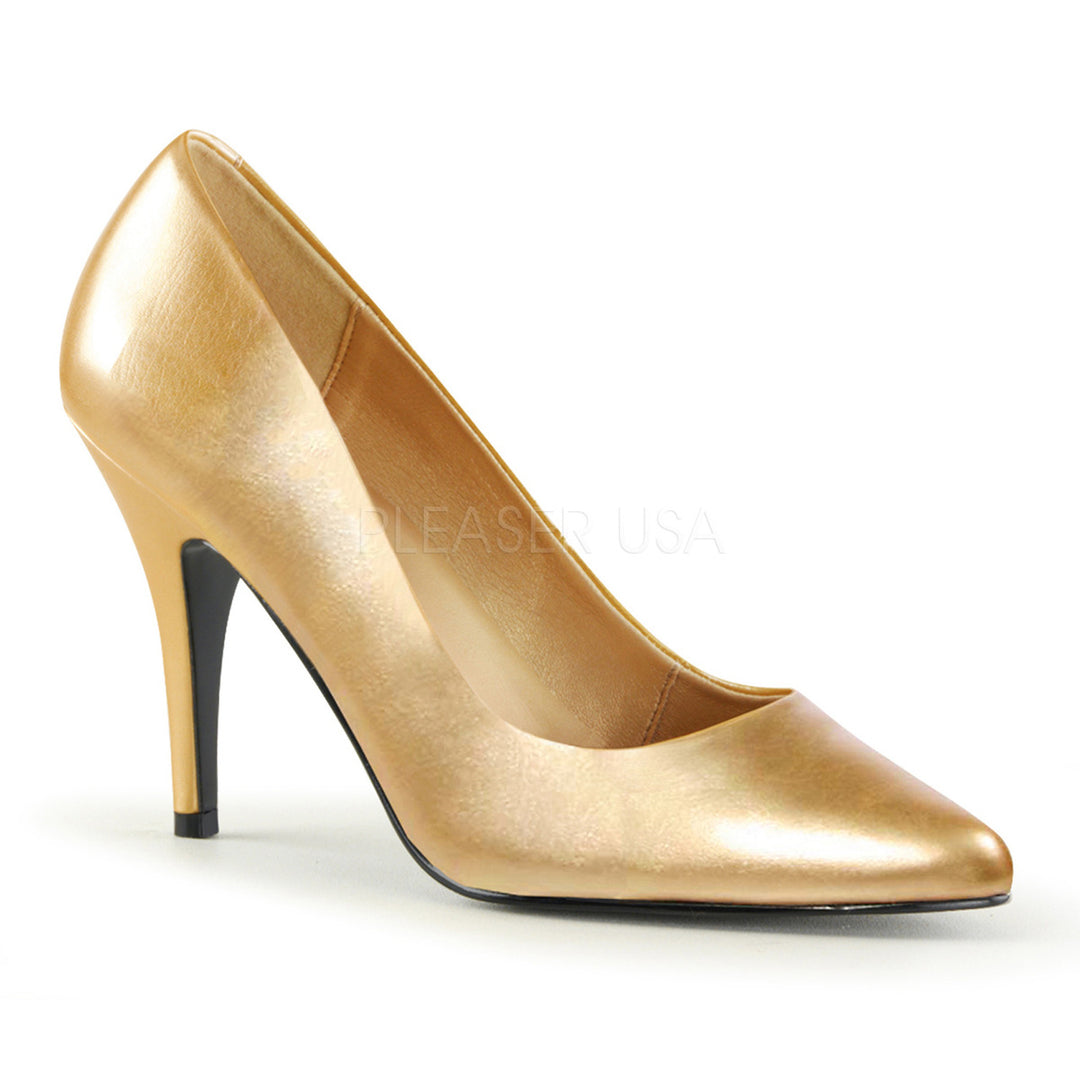 Women's Gold 4" heel shoes