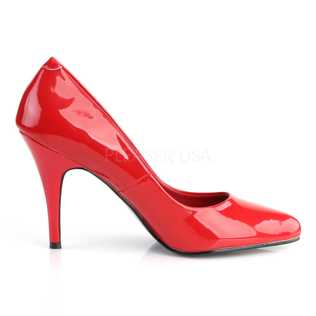 Women's sexy classic pump shoes in color red pattern.